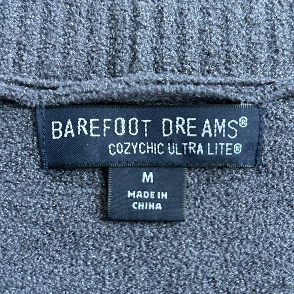 Barefoot Dreams Cozychic Ultra Lite Knit Open Cardigan Sweater Gray Size Medium - Picture 10 of 16